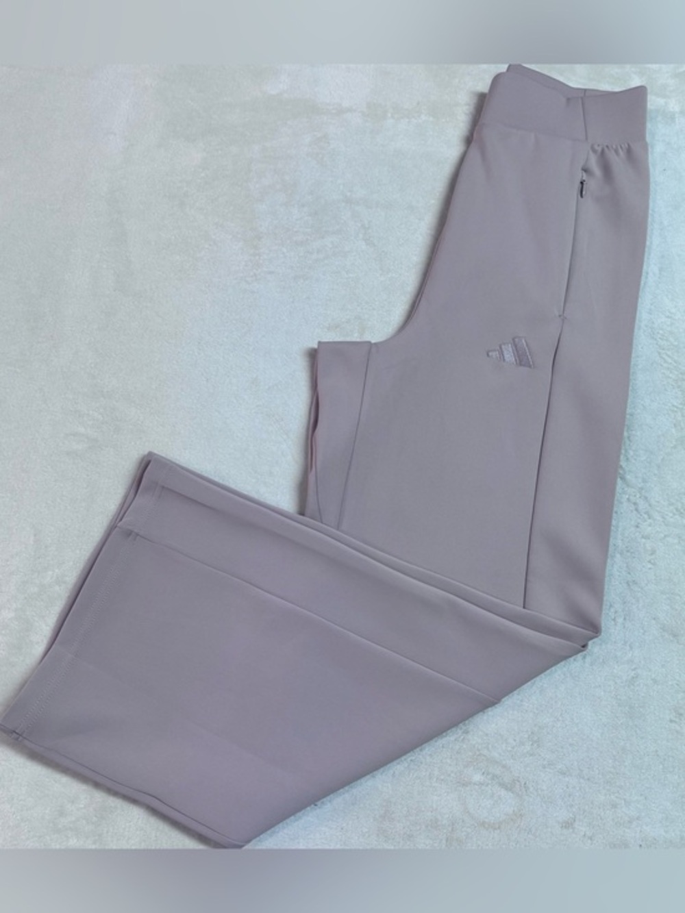Adidas Womens Wide Leg Performance Track Pants NWOT Brownish Cream